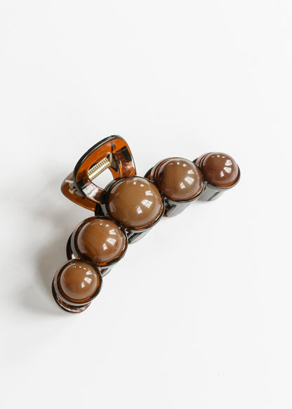 Bubble Detail Walnut Claw Hair Clip Accessory