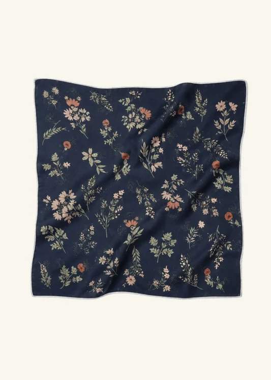 Floral Print Cotton Blend Bandana Accessory